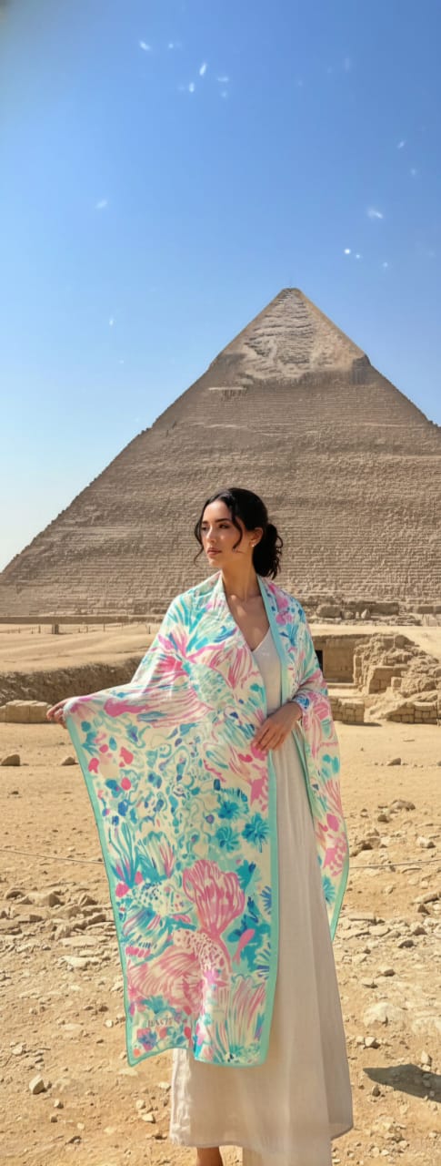 Watercolor Fish Silk