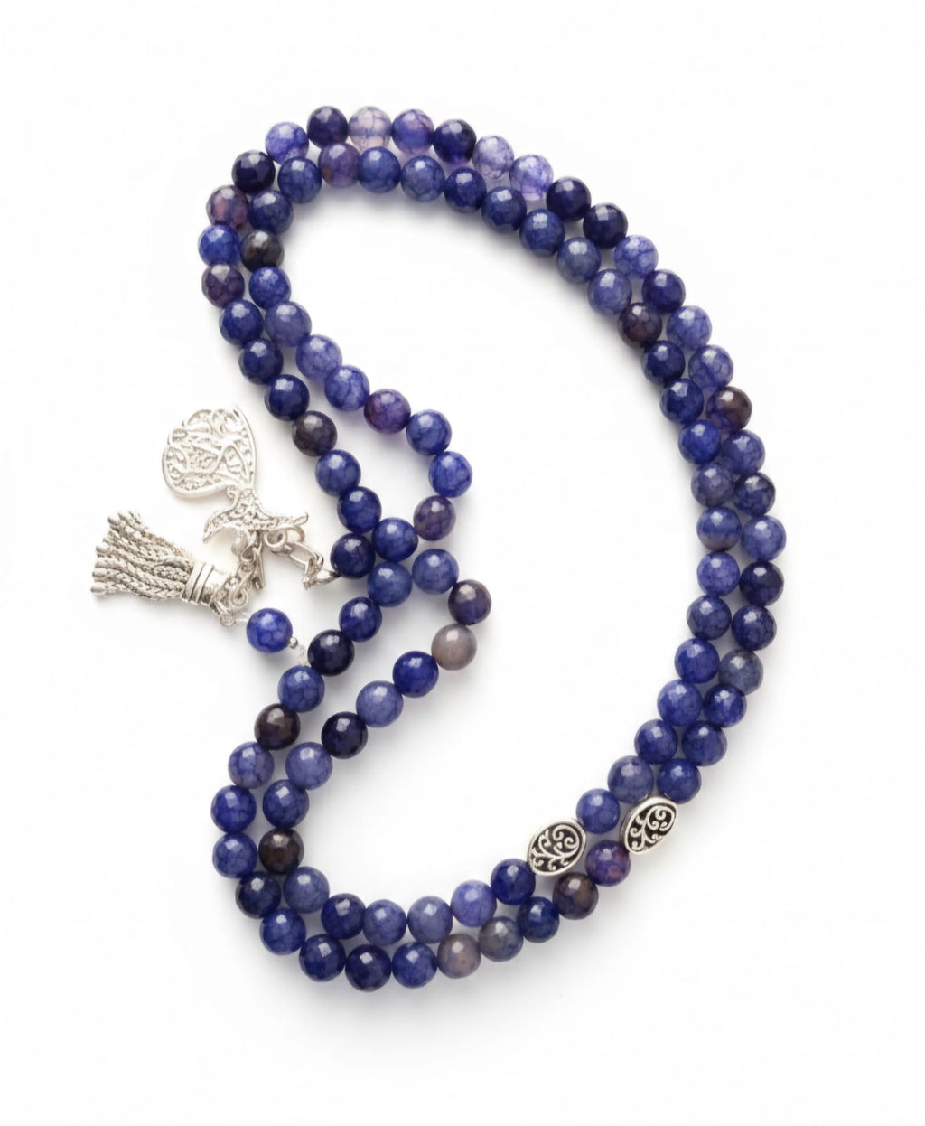 Agate Blue Stone 99 prayer beads