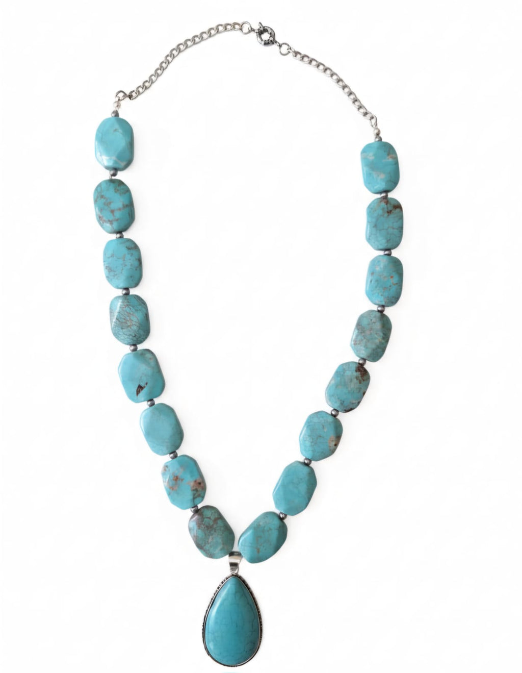 The unique Turquoise natural stone necklace