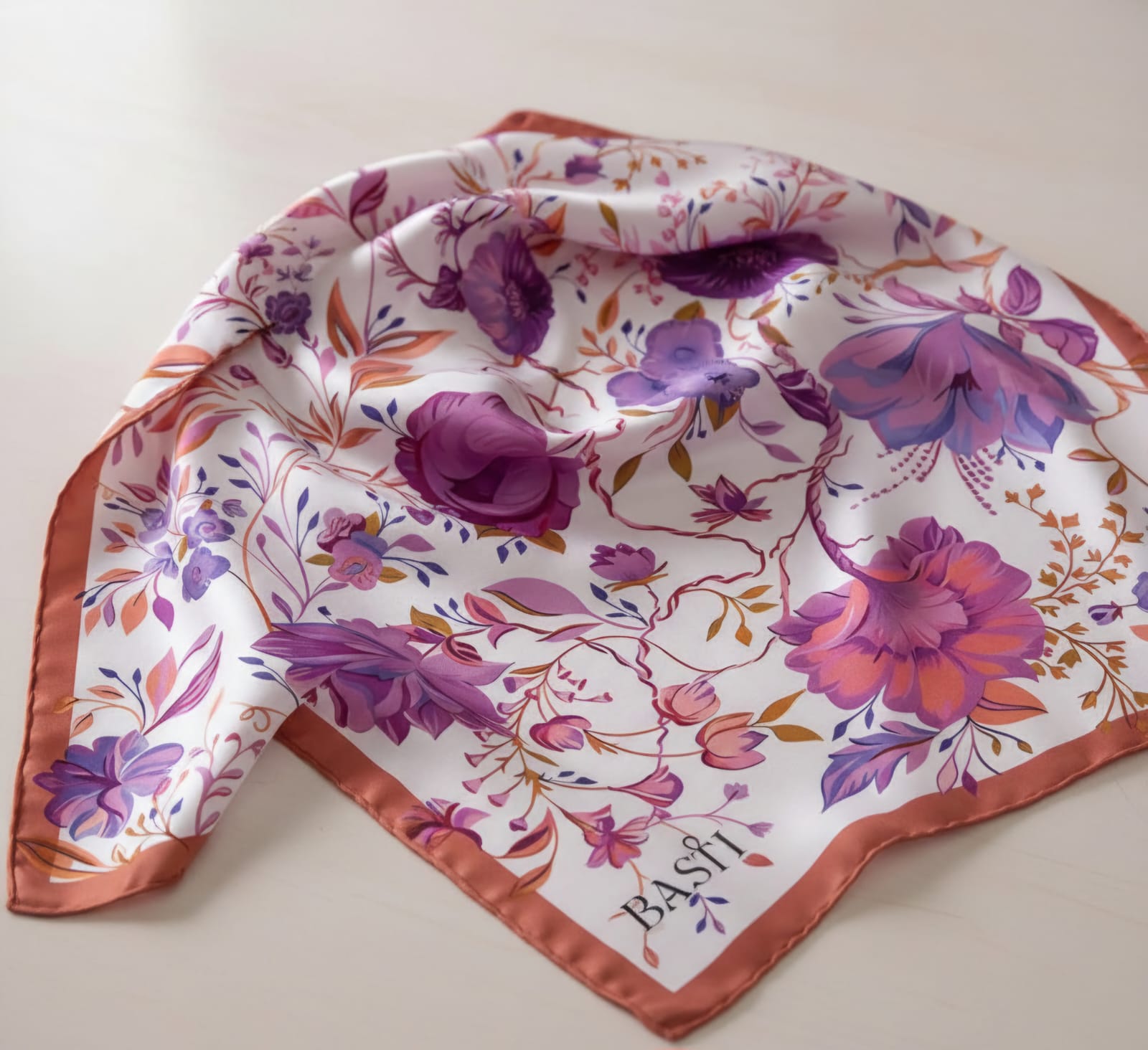 Vibrant Flowers Silk