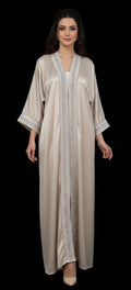 Beige Ramadan Kaftan - BASTI GALLERY