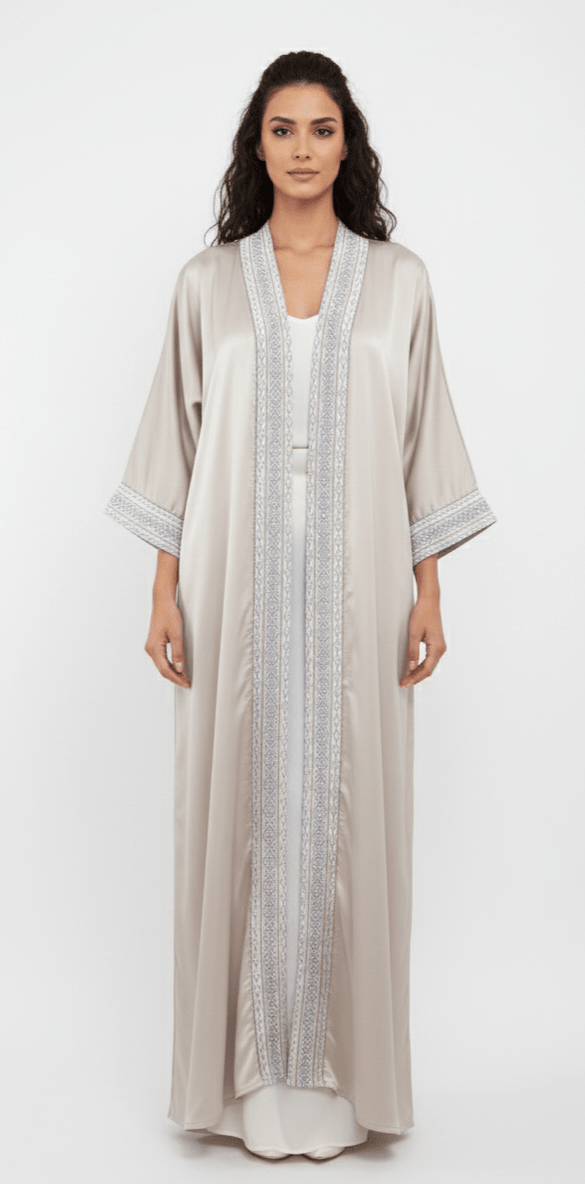 Beige Ramadan Kaftan - BASTI GALLERY