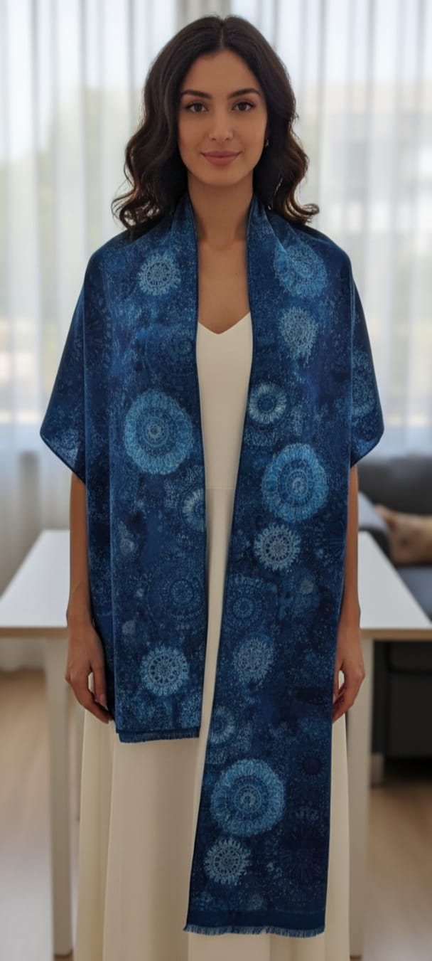 Blue Harmony Chiffon - BASTI GALLERY