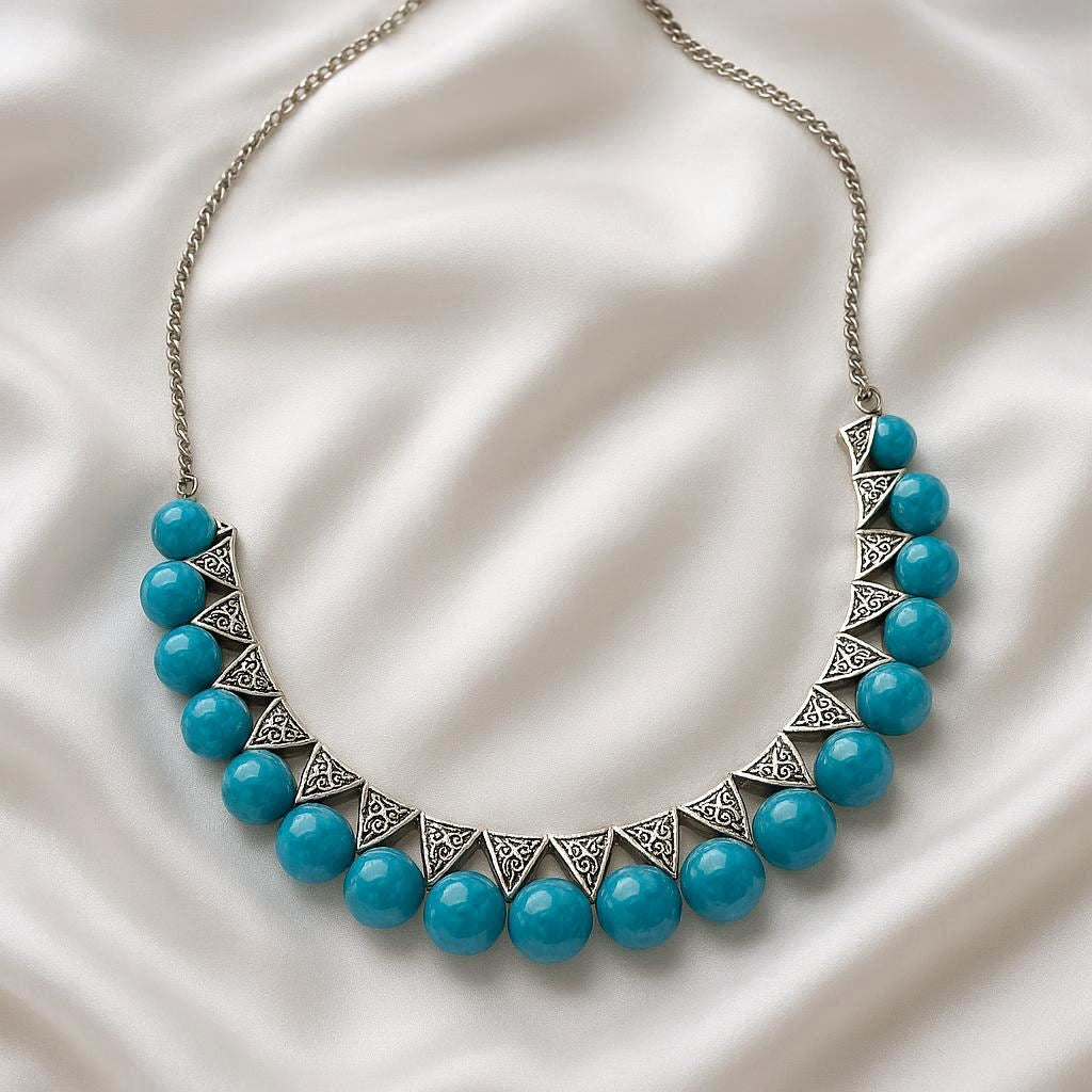 Light Blue Indian Necklace