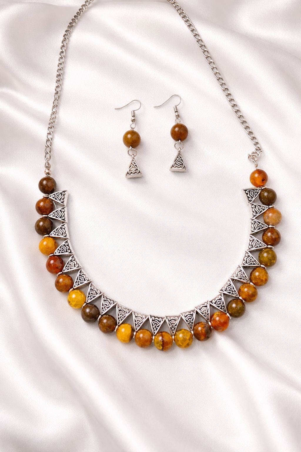 Amber Necklace & Earrings