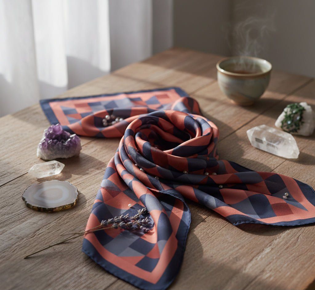 Origami Tapestry Blue