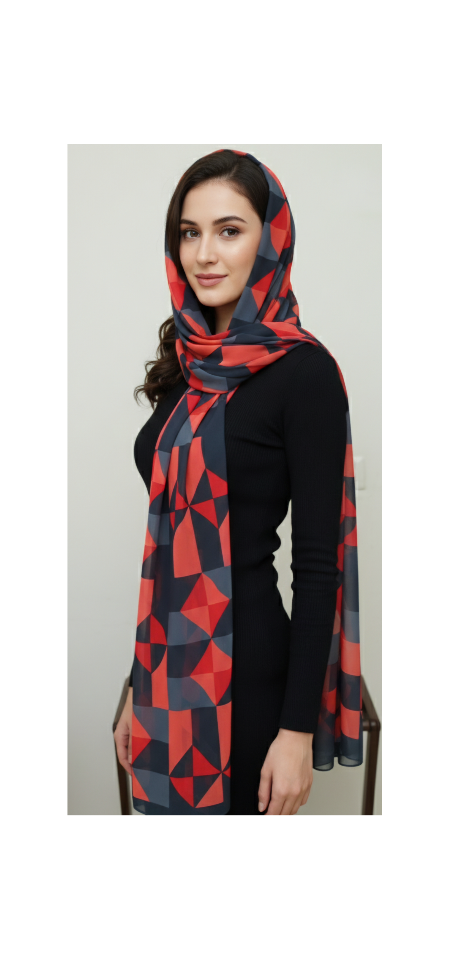 Origami Blue Chiffon