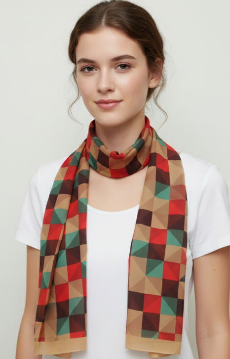 Origami Tapestry Beige Silk