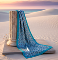 Blue Arabesque Silk