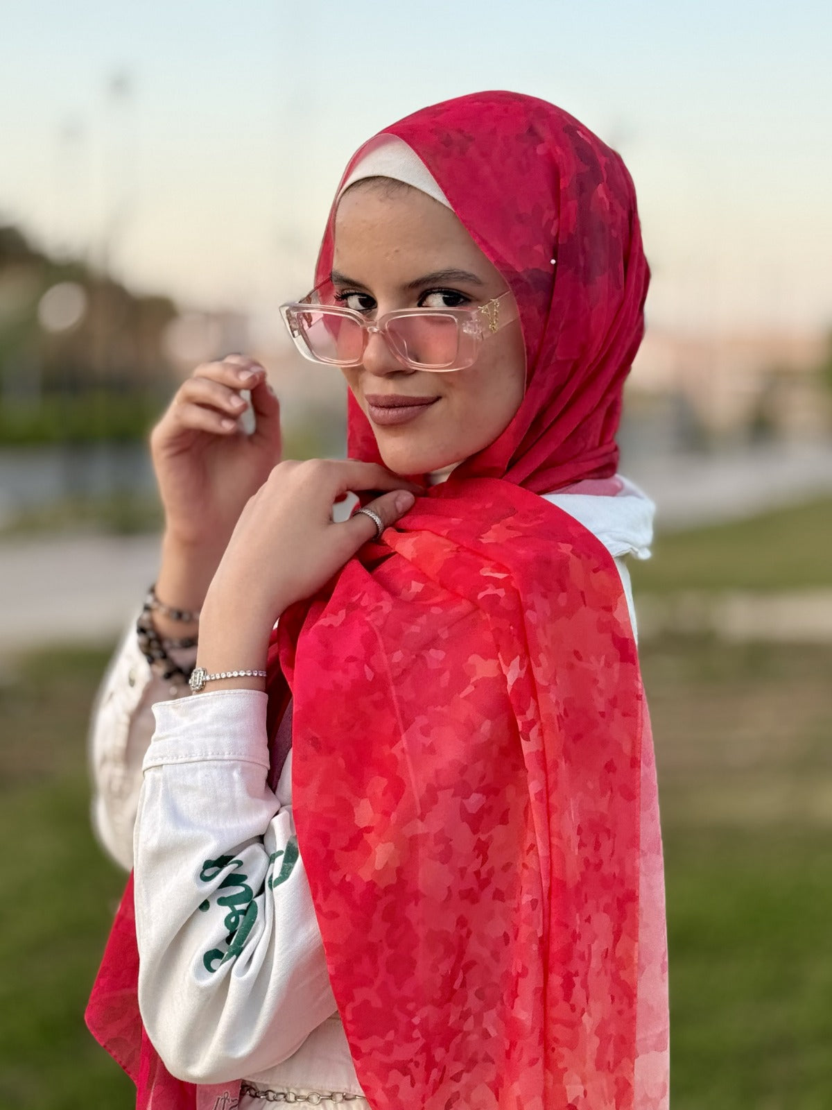 Red Chiffon