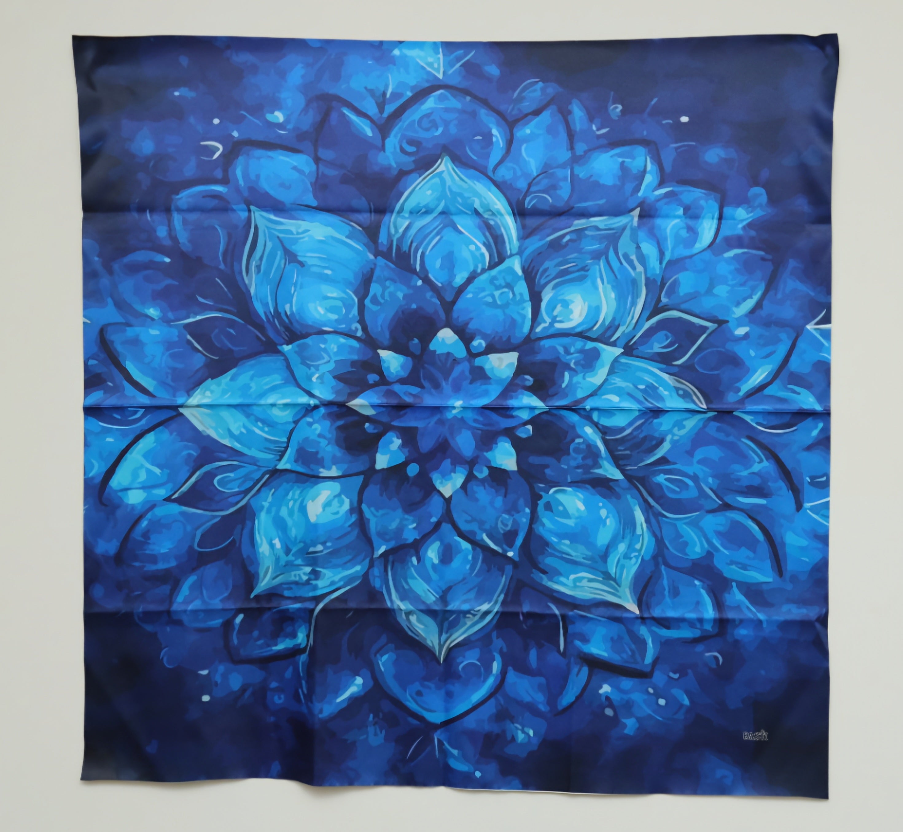 Midnight Lotus Satin  Mandala