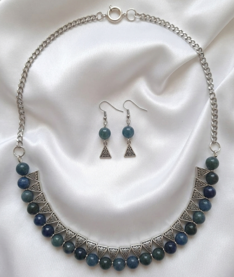 Trqouise Indian Necklace & Earrings
